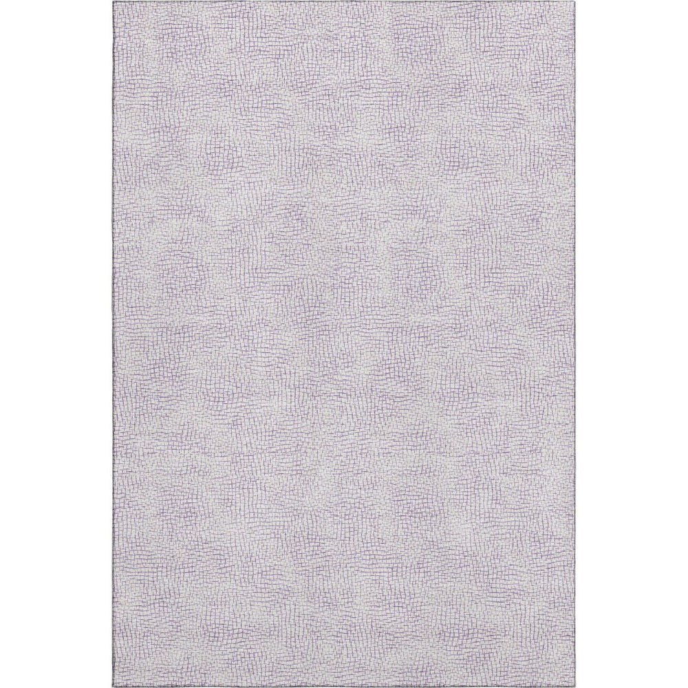 HomeRoots 5' X 8' Lavender Geometric Washable Area Rug – Soft, Durable, UV Protected for Living Rooms & Nurseries 682903