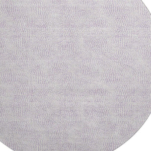 HomeRoots 8' Modern Lavender and Ivory Geometric Round Rug - Washable, UV Protected, Stylish for Homes 682904