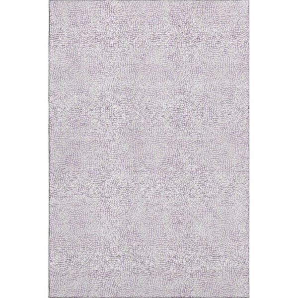HomeRoots 9' X 12' Stylish Lavender and Ivory Geometric Area Rug – UV Protected, Stain-Resistant, Easy Care! 682906