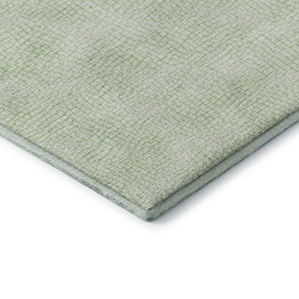 HomeRoots 5' X 8' Mint Green & Ivory Geometric Area Rug – Washable, UV Protection for Kids & Pets, Durable Design 682909