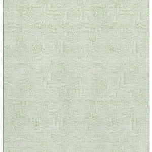HomeRoots 5' X 8' Mint Green & Ivory Geometric Area Rug – Washable, UV Protection for Kids & Pets, Durable Design 682909