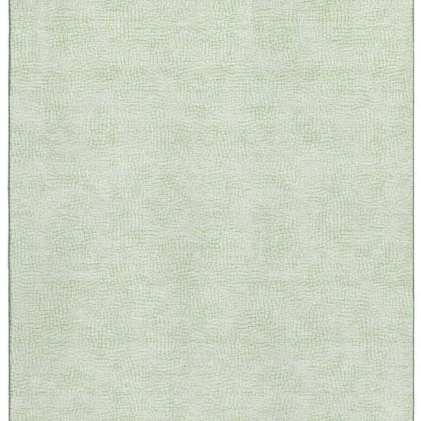 HomeRoots 5' X 8' Mint Green & Ivory Geometric Area Rug – Washable, UV Protection for Kids & Pets, Durable Design 682909