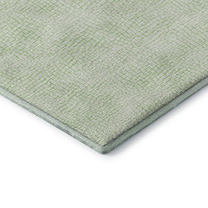 HomeRoots 8' Mint Green & Ivory Geometric Round Rug - Washable, UV Protected, Durable & Stylish for Homes 682910