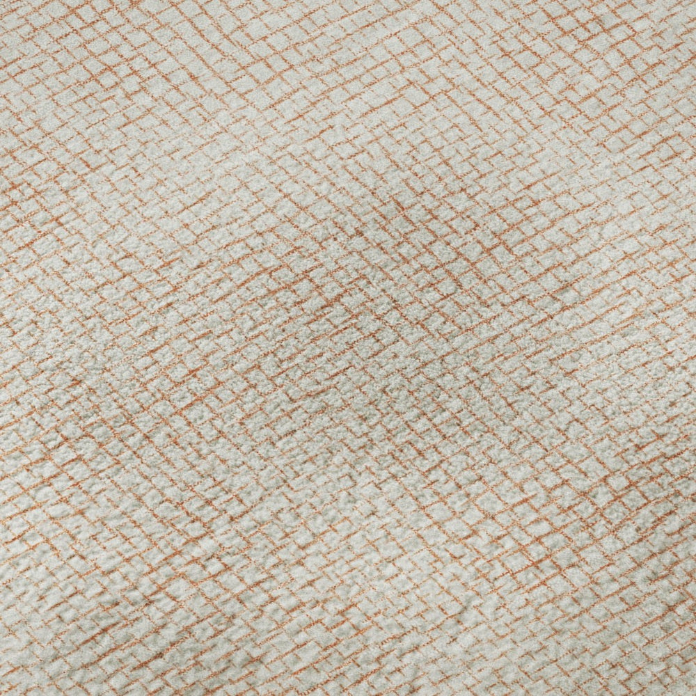HomeRoots 9' X 12' Peach & Ivory Geometric Area Rug - Durable, Washable, UV-Protected, Ideal for Active Homes 682918