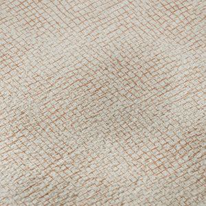 HomeRoots 9' X 12' Peach & Ivory Geometric Area Rug - Durable, Washable, UV-Protected, Ideal for Active Homes 682918