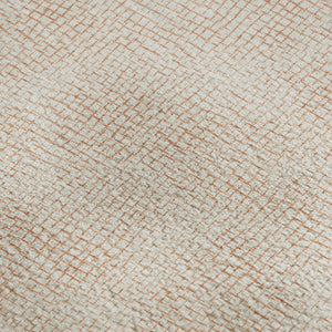 HomeRoots 9' X 12' Peach & Ivory Geometric Area Rug - Durable, Washable, UV-Protected, Ideal for Active Homes 682918
