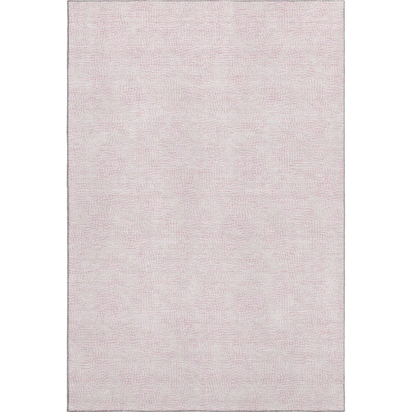 HomeRoots 8' X 10' Pink And Ivory Geometric Washable Area Rug - Durable, Stain Resistant & UV Protected Design 682923