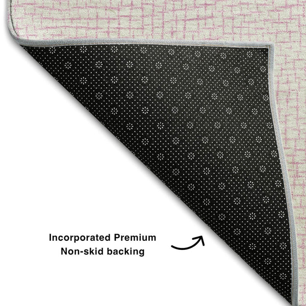 HomeRoots 8' X 10' Pink And Ivory Geometric Washable Area Rug - Durable, Stain Resistant & UV Protected Design 682923