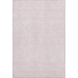 HomeRoots 9' X 12' Pink and Ivory Geometric Washable Area Rug with UV Protection - Perfect for Family Spaces! 682924