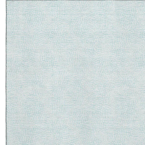 HomeRoots 5' X 8' Sky Blue Geometric Area Rug - Durable, Stain-Resistant, UV Protected for Busy Homes & Style 682927