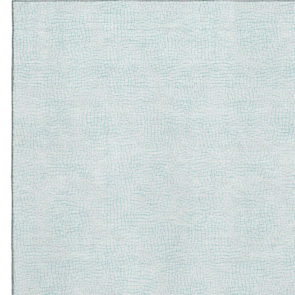 HomeRoots 5' X 8' Sky Blue Geometric Area Rug - Durable, Stain-Resistant, UV Protected for Busy Homes & Style 682927