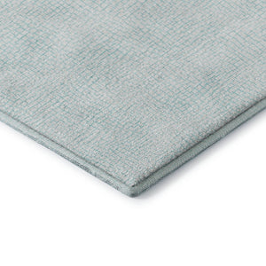 HomeRoots 8' X 10' Sky Blue & Ivory Geometric Washable Area Rug – Stain Resistant, UV Protected & Stylish Design 682929