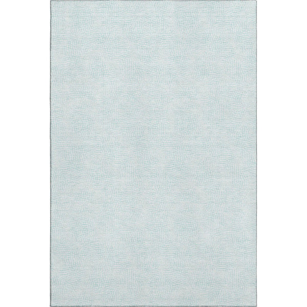 HomeRoots 10' Sky Blue & Ivory Geometric Washable Area Rug - UV Protected, Stylish & Durable for High-Traffic Spaces 682931