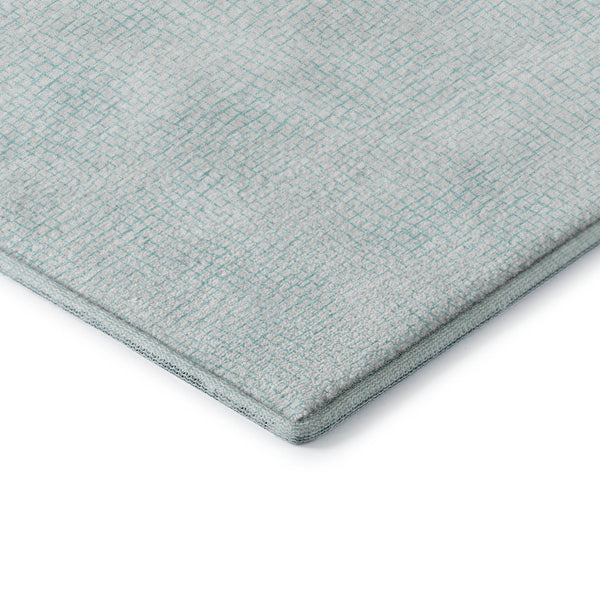 HomeRoots 10' Sky Blue & Ivory Geometric Washable Area Rug - UV Protected, Stylish & Durable for High-Traffic Spaces 682931
