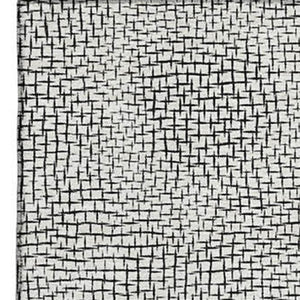 HomeRoots 5' X 8' Modern White and Black Geometric Area Rug with Stain Resistance and UV Protection Benefits 682939
