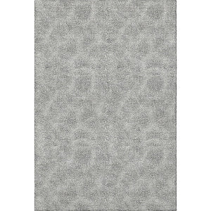 HomeRoots 10' X 14' Modern White and Black Geometric Area Rug - Washable, UV Protected, Durable for Family Spaces 682943