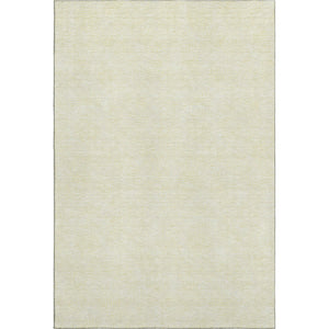 HomeRoots 5' X 8' Yellow and Ivory Geometric Area Rug – Stylish, Washable, UV-Protected for High-Traffic Spaces 682945