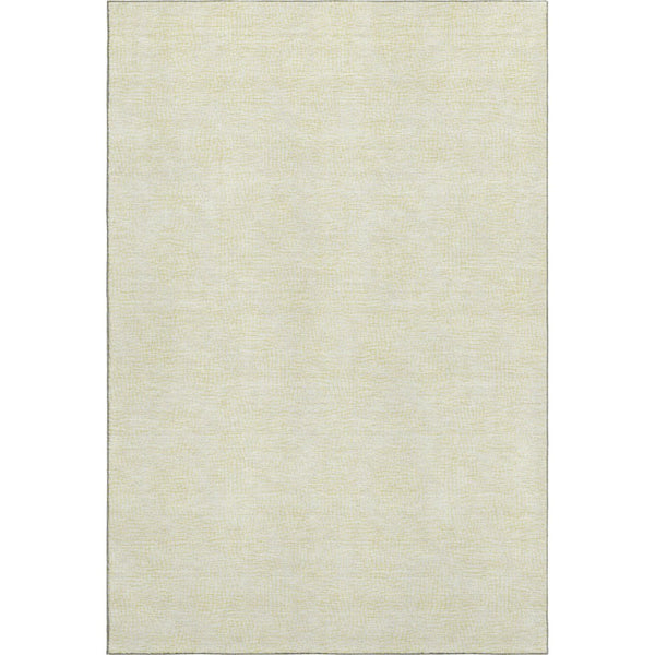 HomeRoots 5' X 8' Yellow and Ivory Geometric Area Rug – Stylish, Washable, UV-Protected for High-Traffic Spaces 682945