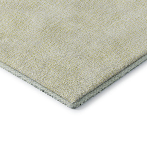 HomeRoots 5' X 8' Yellow and Ivory Geometric Area Rug – Stylish, Washable, UV-Protected for High-Traffic Spaces 682945