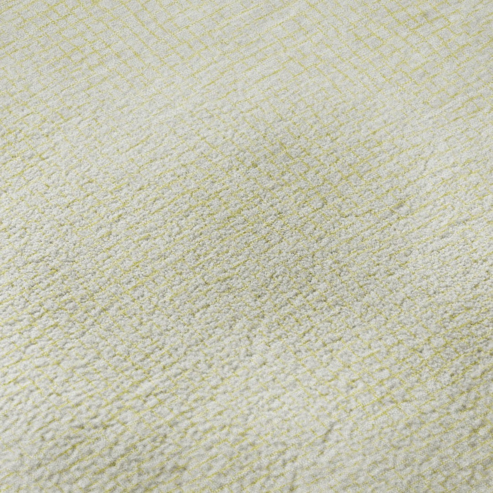 HomeRoots 9' X 12' Yellow Geometric Washable Area Rug - Stain Resistant, UV Protected & Modern Design Accent 682948