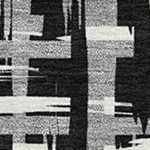HomeRoots 5' X 8' Abstract Geometric Area Rug in Black, Ivory & Gray - Washable, UV-Protected & Pet-Friendly! 682951