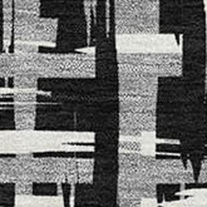 HomeRoots 8' X 10' Modern Black Ivory Gray Abstract Geometric Washable Area Rug with UV Protection & Durability 682953