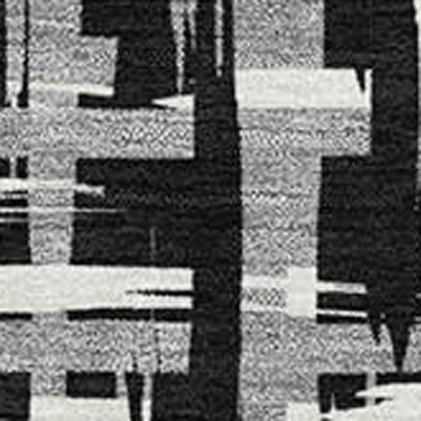 HomeRoots 8' X 10' Modern Black Ivory Gray Abstract Geometric Washable Area Rug with UV Protection & Durability 682953