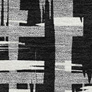 HomeRoots 9' X 12' Modern Black Ivory Gray Abstract Geometric Washable Area Rug with UV Protection & Comfort 682954