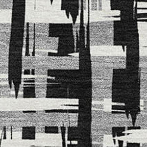 HomeRoots 9' X 12' Modern Black Ivory Gray Abstract Geometric Washable Area Rug with UV Protection & Comfort 682954