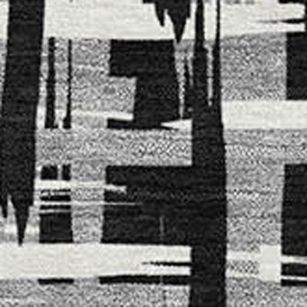 HomeRoots 10' X 14' Stunning Black Ivory Gray Geometric Washable Area Rug with UV Protection & Stain Resistance 682955