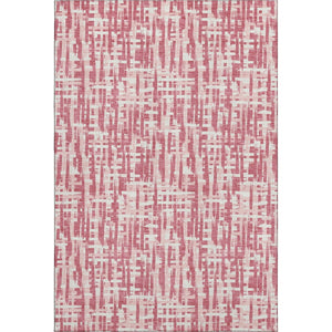 HomeRoots 5' X 8' Blush Pink & Ivory Geometric Area Rug - Washable, UV Protected, Stylish & Durable Design 682957