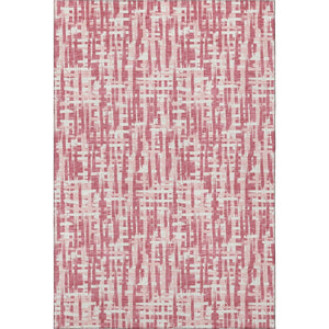 HomeRoots 5' X 8' Blush Pink & Ivory Geometric Area Rug - Washable, UV Protected, Stylish & Durable Design 682957