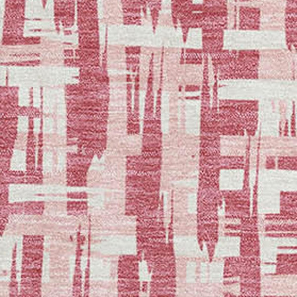HomeRoots 9' X 12' Blush Pink & Ivory Geometric Washable Area Rug - UV Protected, Stain Resistant, Soft Style 682960