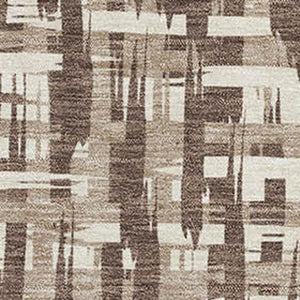 HomeRoots 9' X 12' Brown Beige Ivory Abstract Geometric Area Rug - Stylish, Washable & UV Protected for Homes 682966