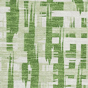 HomeRoots 5' X 8' Artichoke Green & Ivory Abstract Area Rug - Washable, Durable, UV Protected & Soft Design 682975