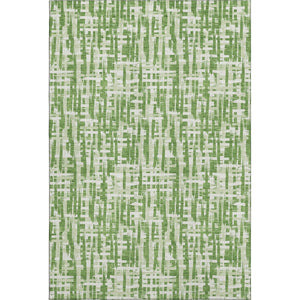 HomeRoots 9' X 12' Artichoke Green & Ivory Abstract Geometric Washable Area Rug for Stylish Home Decor 682978