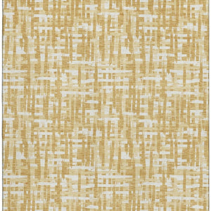 HomeRoots 5' X 8' Gold Ivory Wheat Abstract Geometric Washable Area Rug with UV Protection & Stain Resistance 682981