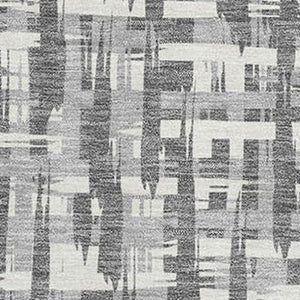 HomeRoots 5' X 8' Modern Gray Silver Ivory Abstract Geometric Area Rug - Washable, Stain Resistant & UV Protected 682987
