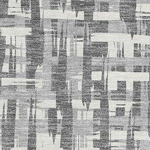 HomeRoots 8' X 10' Stylish Gray Silver Ivory Abstract Geometric Area Rug - Washable, UV-Protected & Durable! 682989