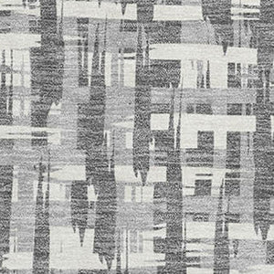 HomeRoots 10' Abstract Geometric Washable Area Rug in Gray, Silver & Ivory with UV Protection for Modern Homes 682991