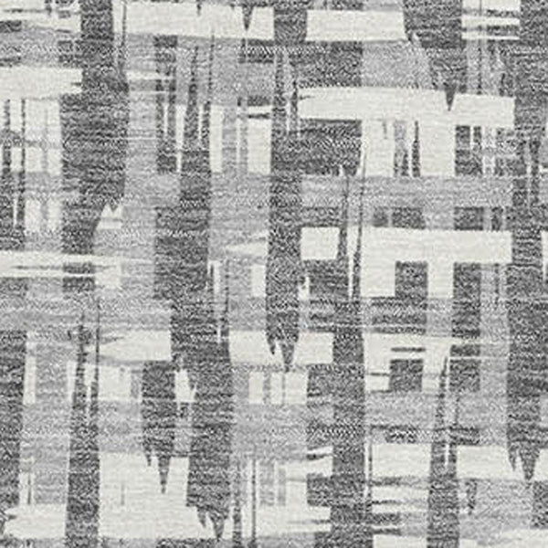 HomeRoots 10' Abstract Geometric Washable Area Rug in Gray, Silver & Ivory with UV Protection for Modern Homes 682991