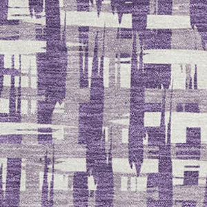 HomeRoots 5' X 8' Elegant Purple Ivory & Lavender Abstract Washable Area Rug with UV Protection for Homes 682993