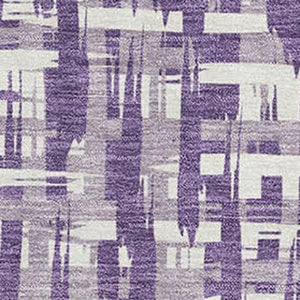 HomeRoots 8' X 10' Stylish Purple, Ivory & Lavender Abstract Geometric Washable Area Rug for Modern Homes 682995