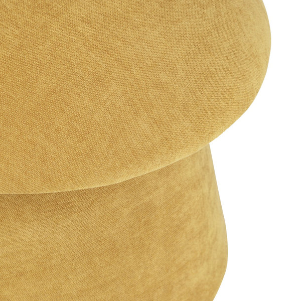 Crestview Collection Modern Mushroom-inspired Ottoman With Hidden Storage - Stylish Spice Yellow Accent For Any Room Yellow Solid Wood Evfzr3908spc