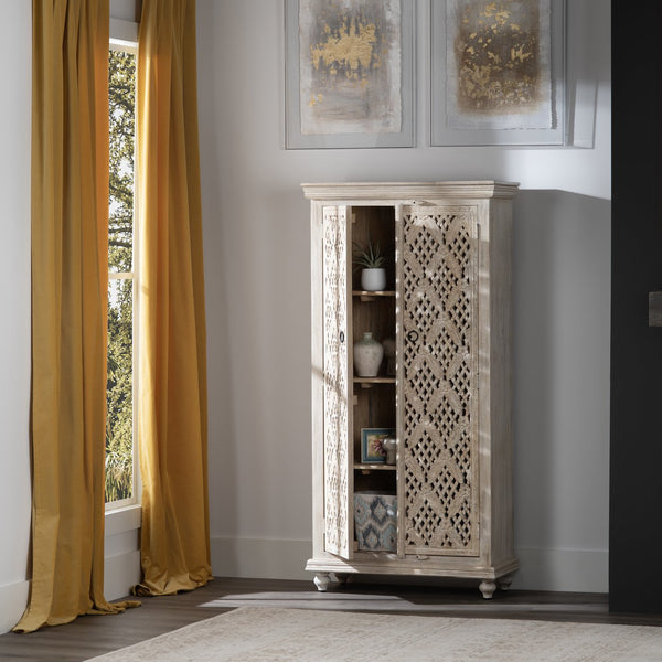 Crestview Collection Coastal Cabinet: Elegant Mango Wood Living Room Storage With Floral Carvings & Timeless Design Tan Solid Wood Cvfnr4807