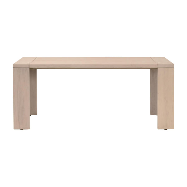 Essentials for Living Sur Outdoor Solid Teak Dining Table Seats Six with Umbrella Hole Transitional 6830.W-ET