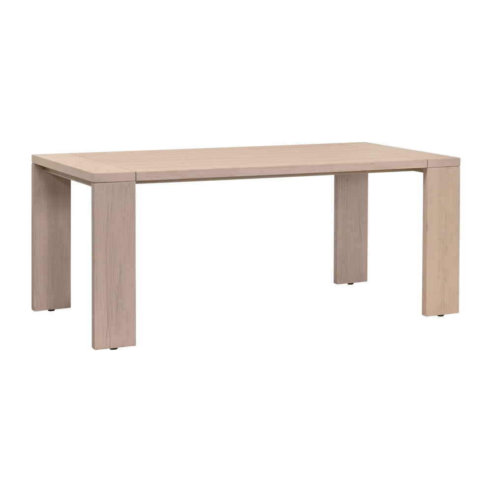 Essentials for Living Sur Outdoor Solid Teak Dining Table Seats Six with Umbrella Hole Transitional 6830.W-ET