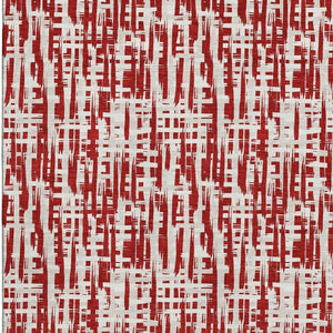 HomeRoots 9' X 12' Washable Area Rug – Modern Red, Beige & Ivory Abstract Geometric Design with UV Protection 683002