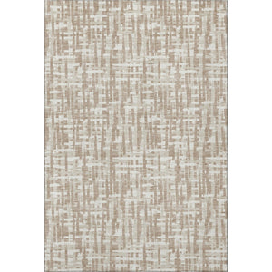 HomeRoots 9' X 12' Tan Beige Ivory Abstract Geometric Area Rug - Washable, UV Protected, Pet-Friendly Design 683008