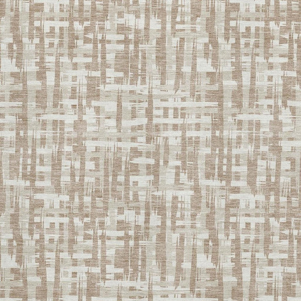 HomeRoots 10' X 14' Tan Beige Ivory Abstract Geometric Area Rug - Durable, Washable, UV Protected for Homes 683009